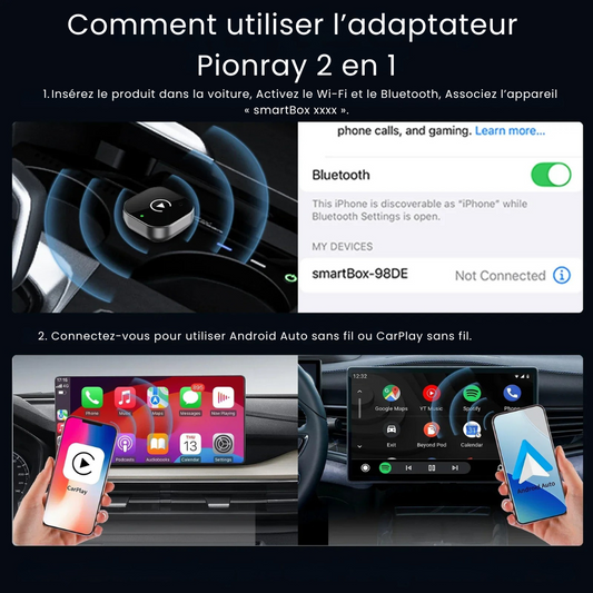 Caja CarPlay & Android Auto Inalámbrico